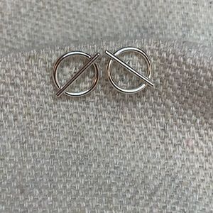 Sterling silver circle studs